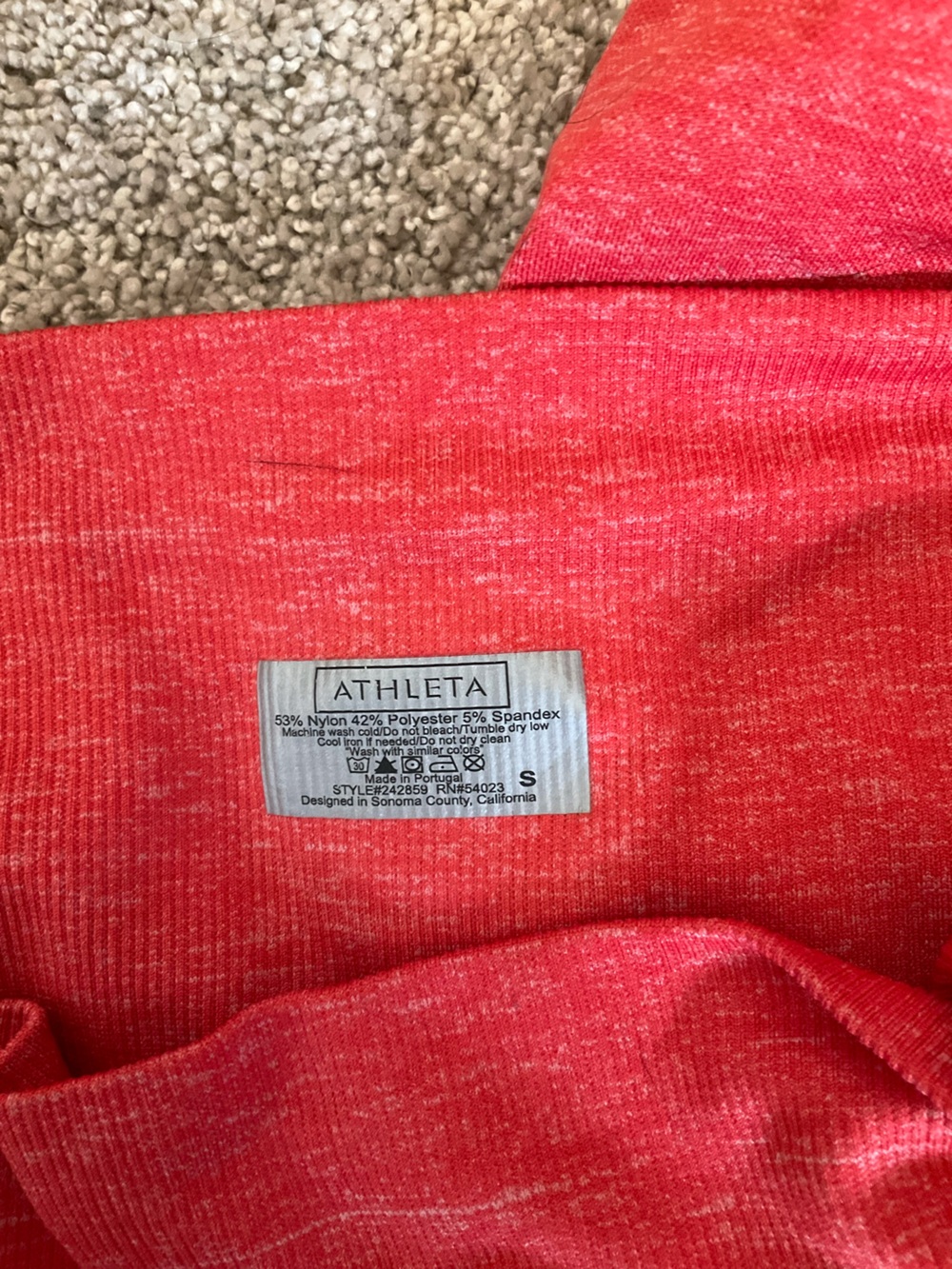 Athleta Coral Seamless High Rise Leggings Size Small - Picture 5 of 5